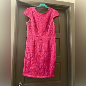 Maia Size 6 Pink Lacy Dress